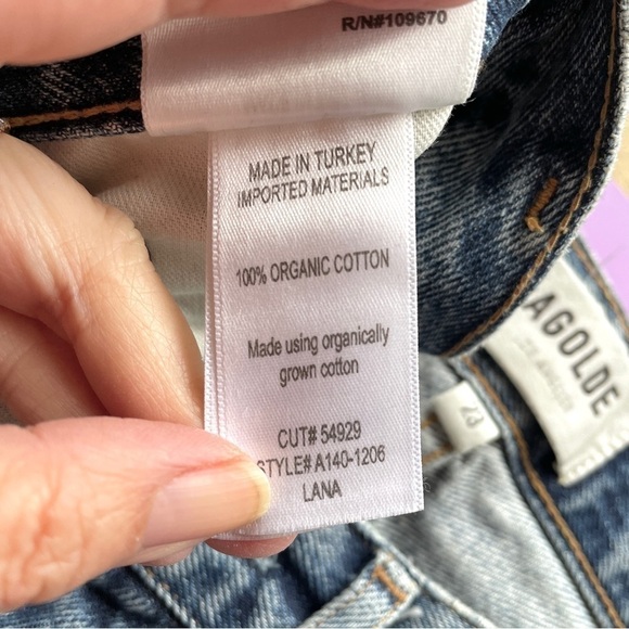 Agolde Lana Straight Distressed Jeans - 23" - Picture 7 of 11
